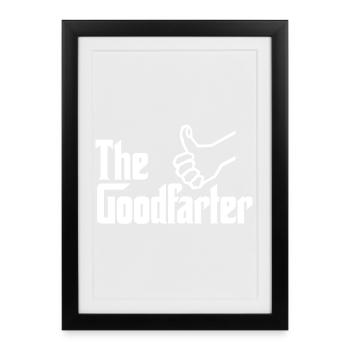Le bon père de la bonne fart pète papa papa - Affiche encadrée (27 × 37 cm) - noir - Devant
