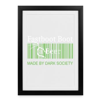 Fastboot Boot a Beer - Framed poster (27 × 37 cm) - black - Front