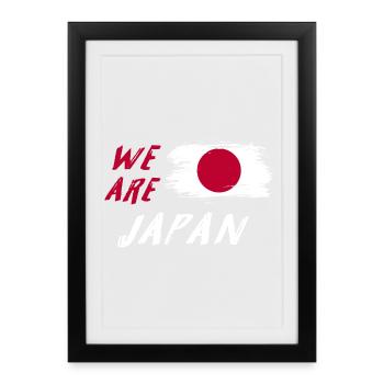 we are Japan flags design - Framed poster (27 × 37 cm) - black - Front