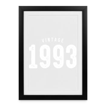 Vintage 1993 Typography - Framed poster (27 × 37 cm) - black - Front
