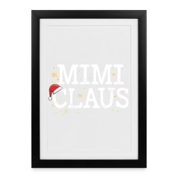 Mimi Noël : Logo du chapeau festif - Affiche encadrée (27 × 37 cm) - noir - Devant