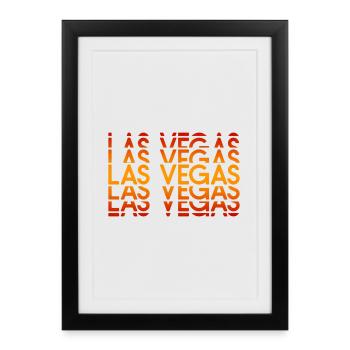 Las Vegas Neon Layout - Framed poster (27 × 37 cm) - black - Front