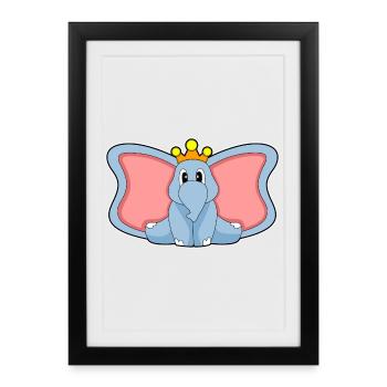 Elephant Crown - Framed poster (27 × 37 cm) - black - Front