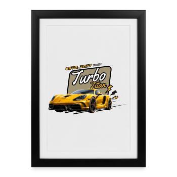 Turbo Titan Boost Speed - Framed poster (27 × 37 cm) - black - Front