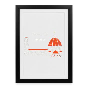 Duomo of Florence in Italy - Framed poster (27 × 37 cm) - black - Front