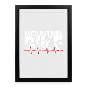 Rythme du VTT - Affiche encadrée (27 × 37 cm) - noir - Devant
