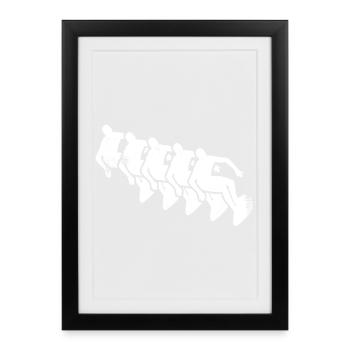 Dessin de Wave Rider - Affiche encadrée (27 × 37 cm) - noir - Devant