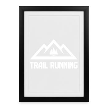 Trail Running - Framed poster (27 × 37 cm) - black - Front