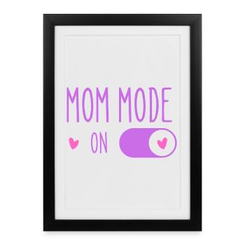 Active Mom Mode Purple - Framed poster (27 × 37 cm) - black - Front