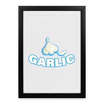 GARLIC - Framed poster (27 × 37 cm) - black - Front