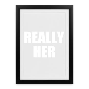 really her - Framed poster (27 × 37 cm) - black - Front