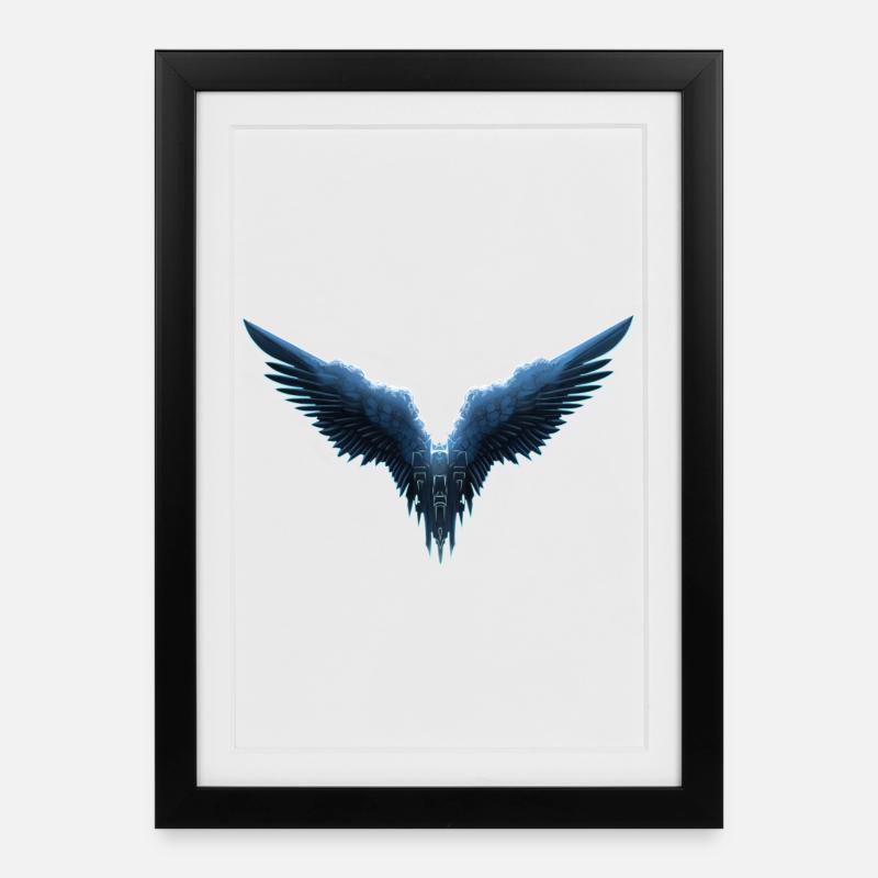 mouche mouche mouche - Affiche encadrée (27 × 37 cm) - noir