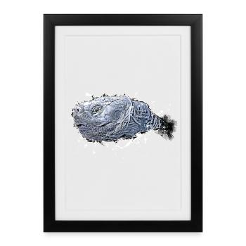 Turtle - Framed poster (27 × 37 cm) - black - Front