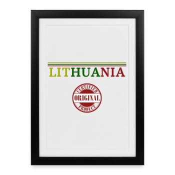 Lithuanian pride, I love Lithuania - Framed poster (27 × 37 cm) - black - Front