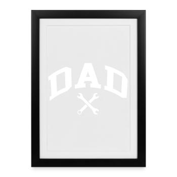 Dad - Framed poster (27 × 37 cm) - black - Front