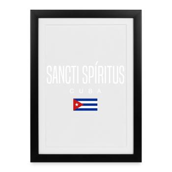 Sancti Spíritus Cuba Cubans - Framed poster (27 × 37 cm) - black - Front