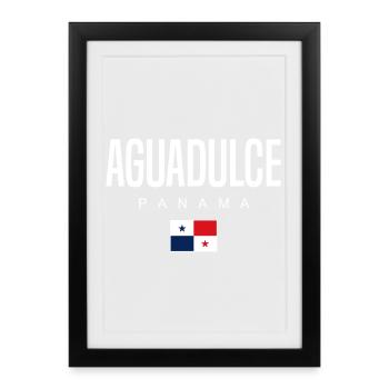 Aguadulce Panama Panaméen - Affiche encadrée (27 × 37 cm) - noir - Devant