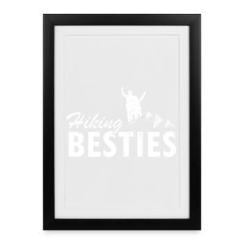 Hiking Adventure Friends Trail Buddies Together - Framed poster (27 × 37 cm) - black - Front