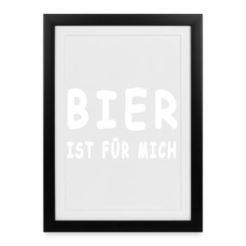 Bier - Gerahmtes Poster (27 × 37 cm) - Schwarz - Vorne