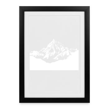 hiking climbing mountains - Framed poster (27 × 37 cm) - black - Front