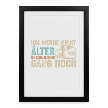 Truck Driver Truck Driver Truck Driver Trucker - Framed poster (27 × 37 cm) - black - Front