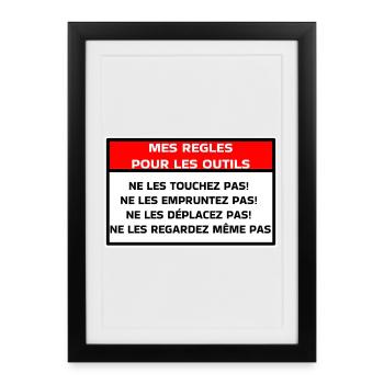 My rules for tools - Framed poster (27 × 37 cm) - black - Front