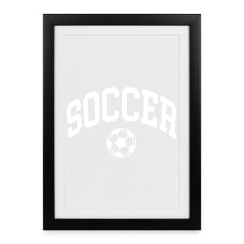 Football - Affiche encadrée (27 × 37 cm) - noir - Devant