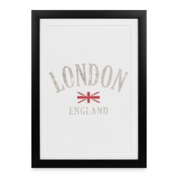 Vintage London Union Jack - Framed poster (27 × 37 cm) - black - Front