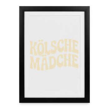 Cologne Filles Carnaval Cologne Filles - Affiche encadrée (27 × 37 cm) - noir - Devant