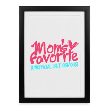 Le préféré de Brother Sister Mom - Affiche encadrée (27 × 37 cm) - noir - Devant