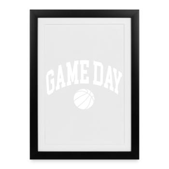 Game Day Basketball Fan - Framed poster (27 × 37 cm) - black - Front