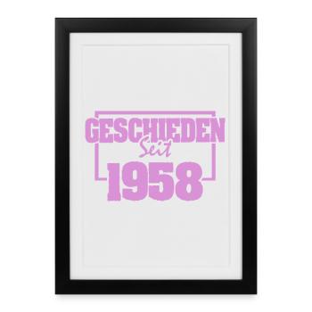 Mariage en 1958 - Affiche encadrée (27 × 37 cm) - noir - Devant