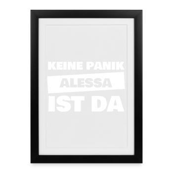 First name Alessa - Framed poster (27 × 37 cm) - black - Front