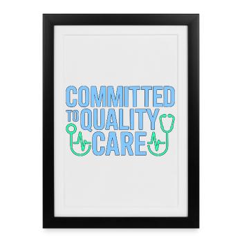Nurse Practitioner Committed To Quality Nursing - Framed poster (27 × 37 cm) - black - Front