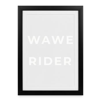 Coureur des Vagues - Affiche encadrée (27 × 37 cm) - noir - Devant