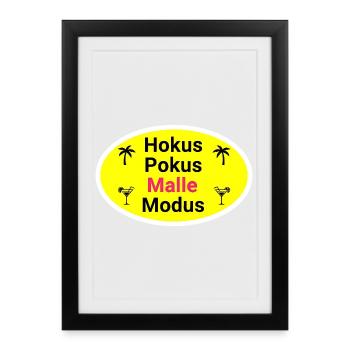 Hocus Pocus Malle Mode Tropical Mallorca - Framed poster (27 × 37 cm) - black - Front