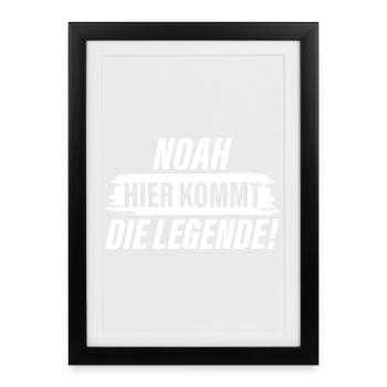 Noah – voici la légende ! - Affiche encadrée (27 × 37 cm) - noir - Devant
