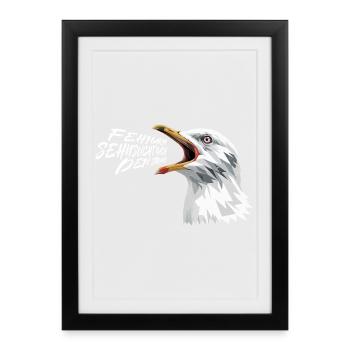 FEHMARN QUI SE LÂCHE DE LA MER Drôle - Affiche encadrée (27 × 37 cm) - noir - Devant