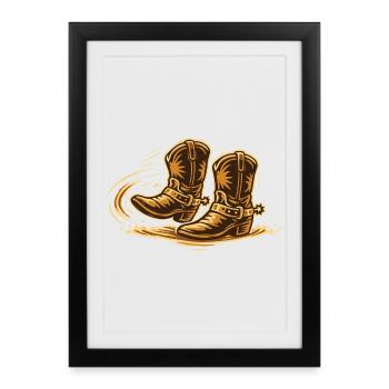 Line Dance Motion - Framed poster (27 × 37 cm) - black - Front