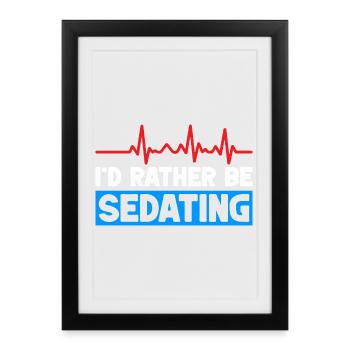 L’anesthésiste préfère sédativement - Affiche encadrée (27 × 37 cm) - noir - Devant