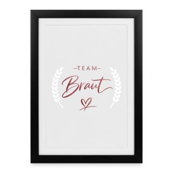 Team Bride - Framed poster (27 × 37 cm) - black - Front