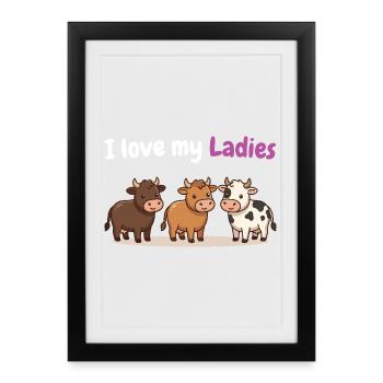 T-shirt humoristique agricole pour agriculteurs - Affiche encadrée (27 × 37 cm) - noir - Devant