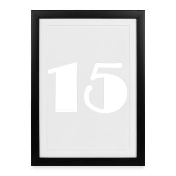 15. 15 ANS. 15e ANNIVERSAIRE. ANNIVERSAIRE 15 ANS. - Affiche encadrée (27 × 37 cm) - noir - Devant