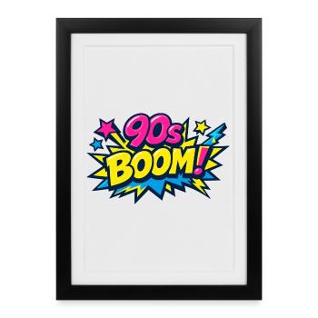 90s Boom Comic Explosion - Framed poster (27 × 37 cm) - black - Front