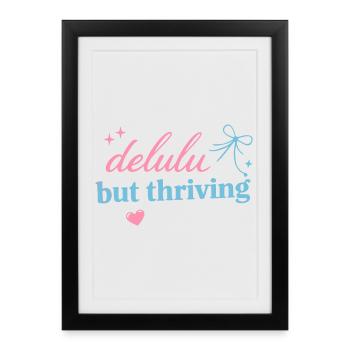 Delhu Thriving Script Logo - Framed poster (27 × 37 cm) - black - Front