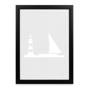 Sail - Framed poster (27 × 37 cm) - black - Front