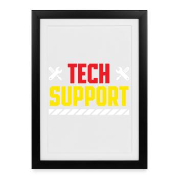 Tech Support Crew Tool Repair Service - Framed poster (27 × 37 cm) - black - Front