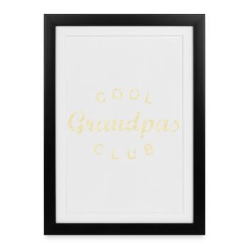 Club des grands-parents cool Anniversaire de grand-père Fête des pères - Affiche encadrée (27 × 37 cm) - noir - Devant