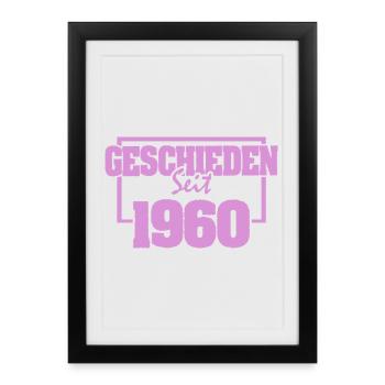 Scheidung 1960 - Gerahmtes Poster (27 × 37 cm) - Schwarz - Vorne