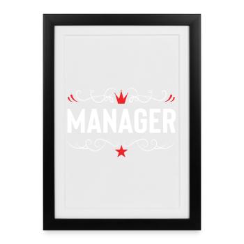 Manager Profession - Framed poster (27 × 37 cm) - black - Front